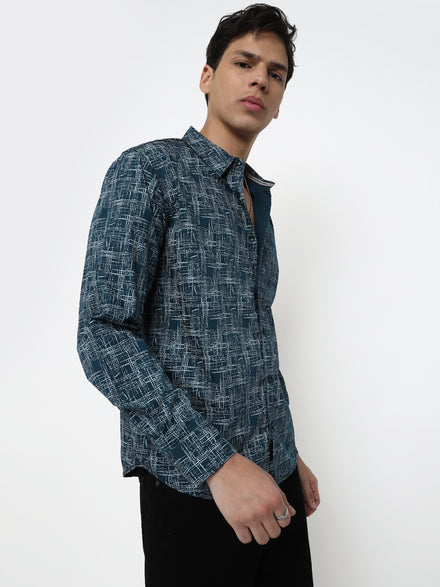 Voltedge Men Checked Cotton Regular Fit Full Sleeve Shirt