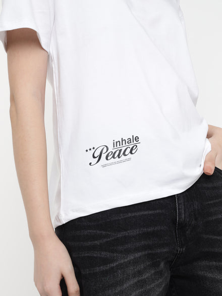 Voltedge Women Graphics Cotton Relaxed Fit Half Sleev T-Shirt