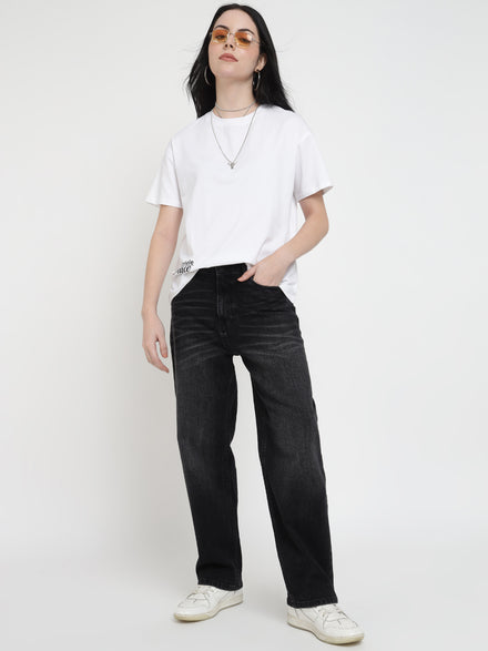 Voltedge Women Graphics Cotton Relaxed Fit Half Sleev T-Shirt