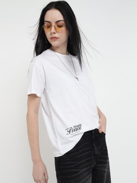 Voltedge Women Graphics Cotton Relaxed Fit Half Sleev T-Shirt
