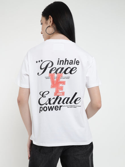 Voltedge Women Graphics Cotton Relaxed Fit Half Sleev T-Shirt