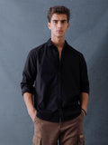 Men Relax fit Black Solid Peach Cotton Casual Shirt