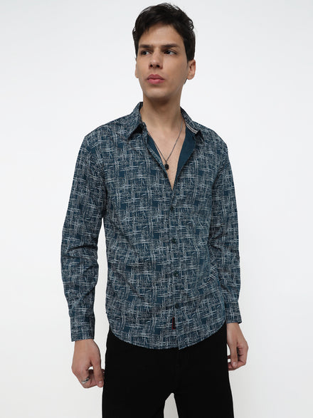 Voltedge Men Checked Cotton Regular Fit Full Sleeve Shirt