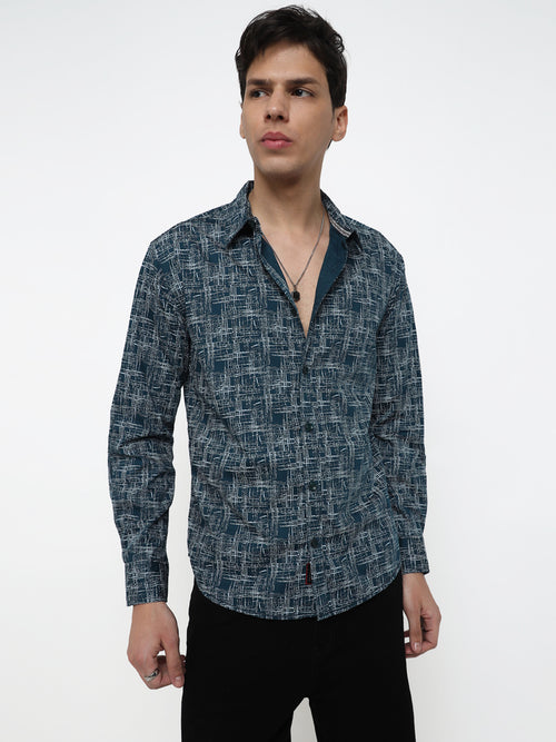 Voltedge Men Checked Cotton Regular Fit Full Sleeve Shirt