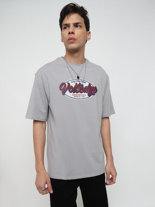 Voltedge Men Graphics Cotton Relaxed Fit Half Sleave T-Shirt